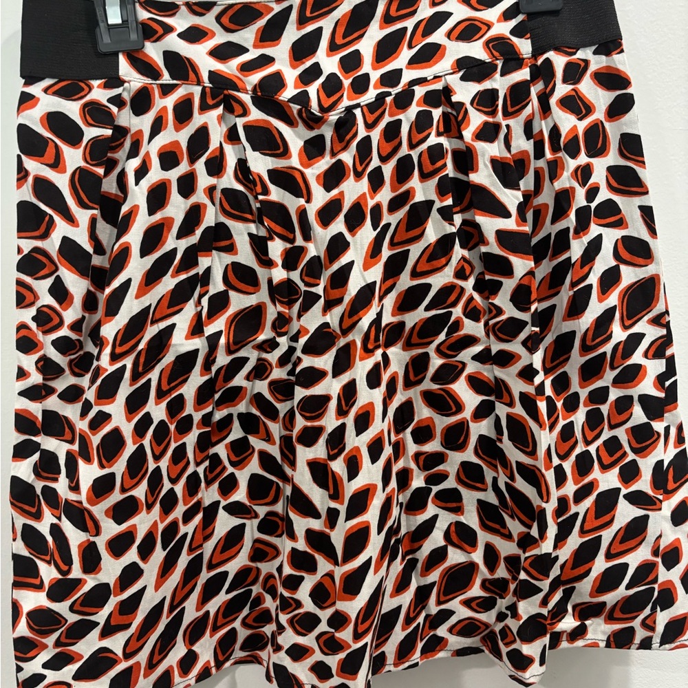 Francesca's Collections Black and Orange A-Line Skirt